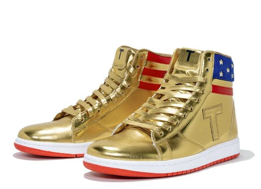 GOLD HIGH TOP SNEAKERS